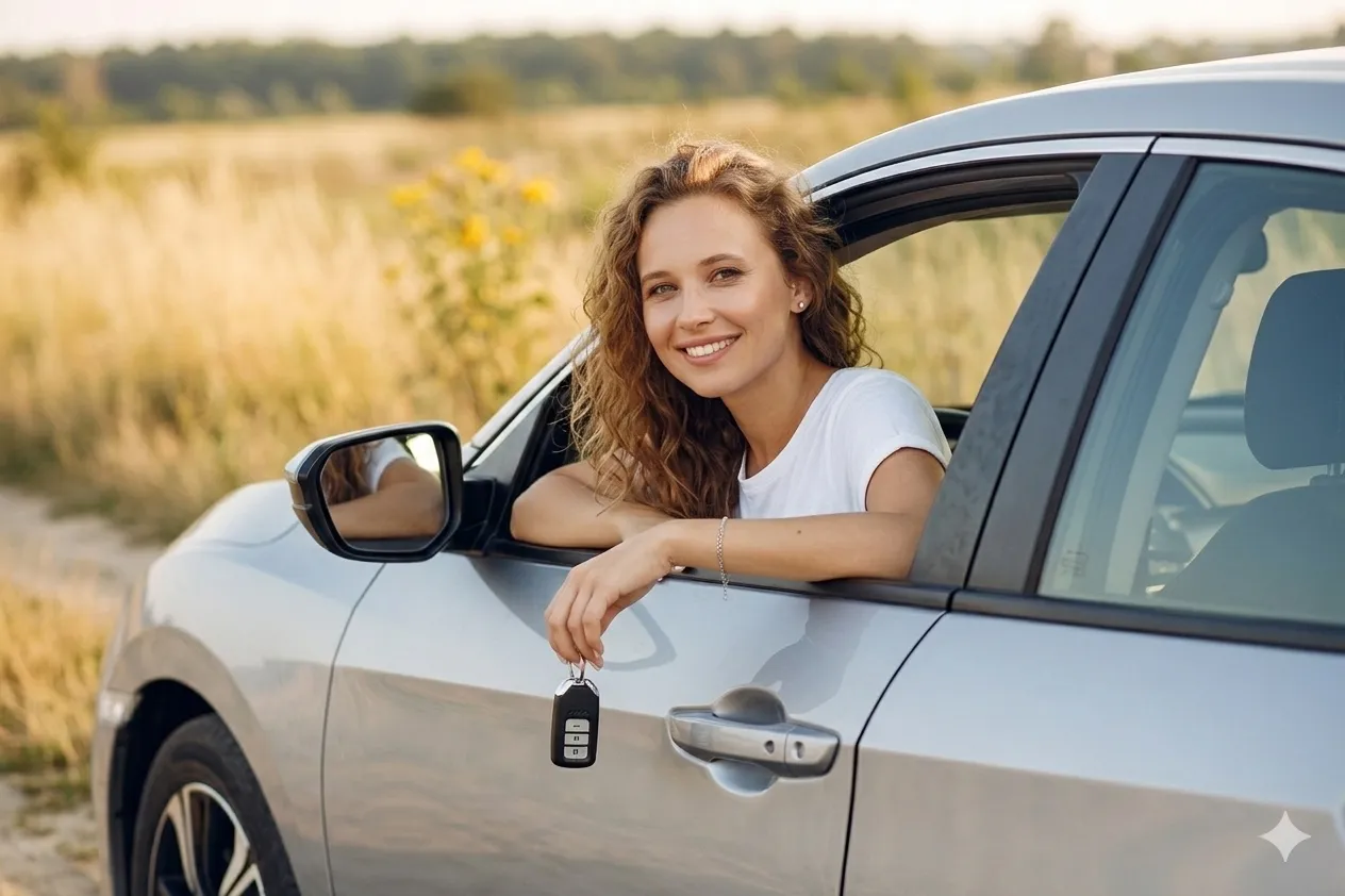 SOC Driving School student learning to drive